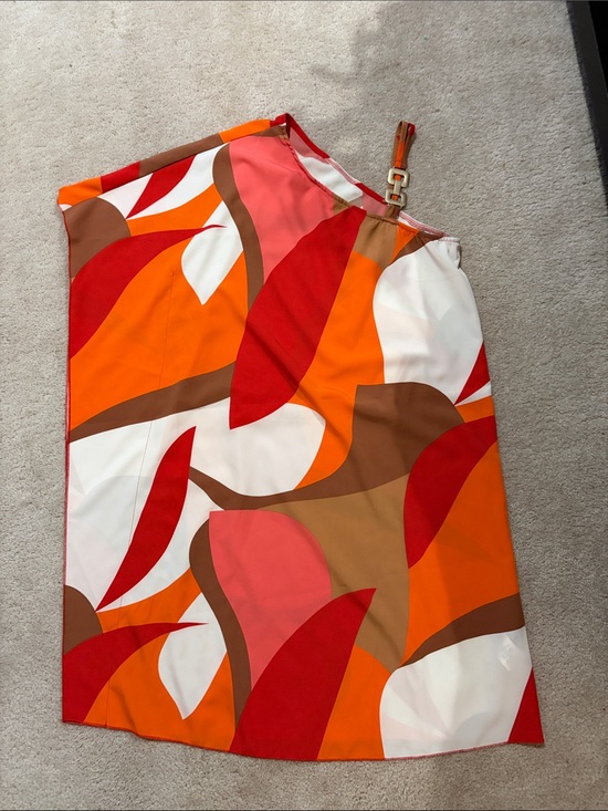 Dresses & Skirts - Abstract Orange & Red A-Line Skirt